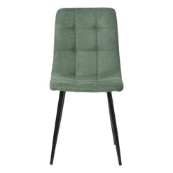 Xenos Eetkamerstoel chenille - groen - 90x53.5x44.5 cm- Eetkamerstoelen