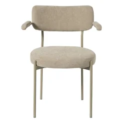 Xenos Eetkamerstoel Elvis - beige - 79x57x52 cm- Eetkamerstoelen