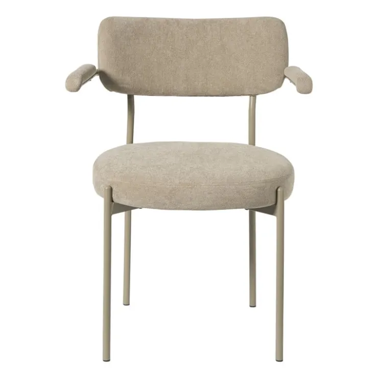 Xenos Eetkamerstoel Elvis - beige - 79x57x52 cm- Eetkamerstoelen