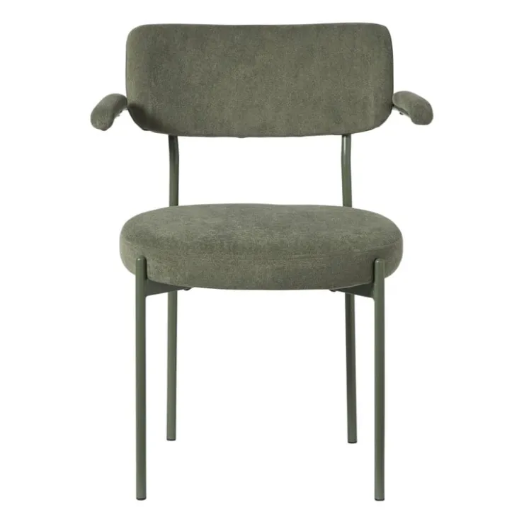 Xenos Eetkamerstoel Elvis - groen - 79x57x52 cm- Eetkamerstoelen