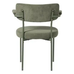 Xenos Eetkamerstoel Elvis - groen - 79x57x52 cm- Eetkamerstoelen