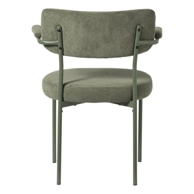 Xenos Eetkamerstoel Elvis - groen - 79x57x52 cm- Eetkamerstoelen