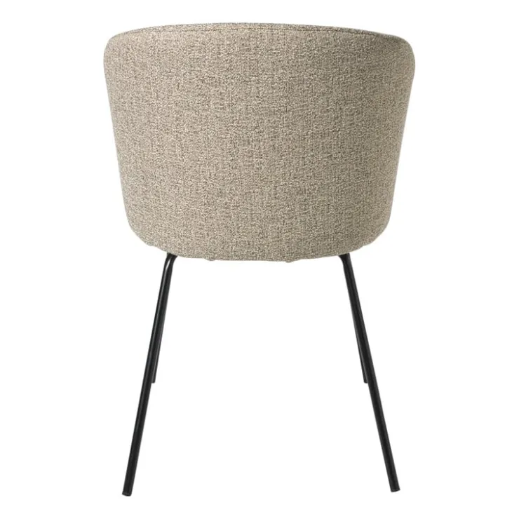 Xenos Eetkamerstoel Irene - bruin/zwart - 77x56.5x51 cm- Eetkamerstoelen