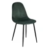 Xenos Eetkamerstoel Ivy - velvet groen - 88x44x53 cm- Eetkamerstoelen