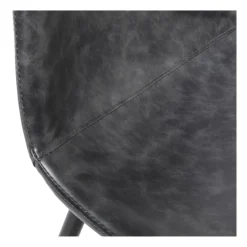 Xenos Eetkamerstoel Ivy kunstleer - antraciet - 88x53x44 cm- Eetkamerstoelen