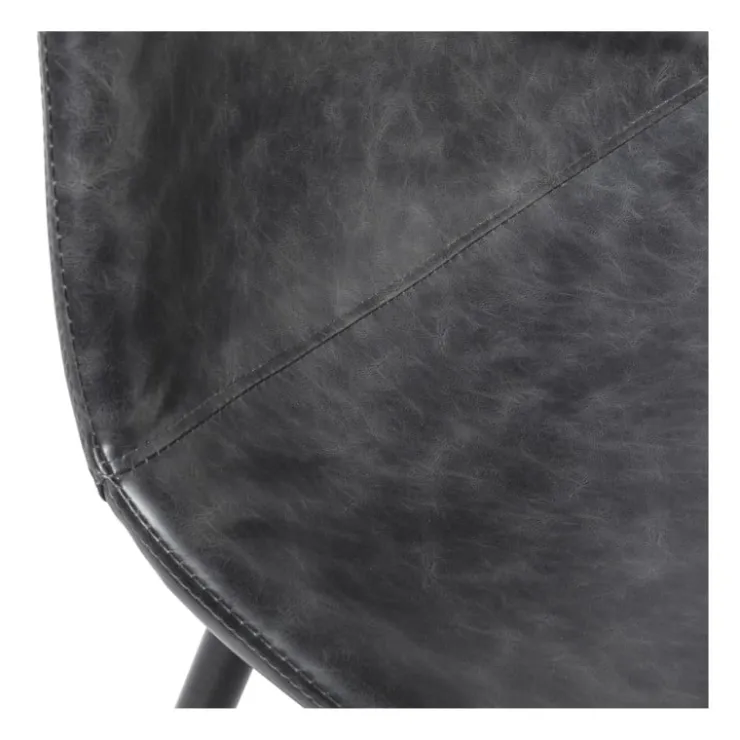 Xenos Eetkamerstoel Ivy kunstleer - antraciet - 88x53x44 cm- Eetkamerstoelen