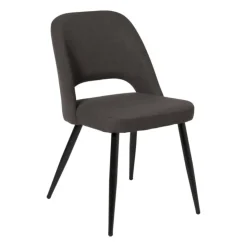 Xenos Eetkamerstoel Leonardo - grijs - 82.5x61.5x48.5 cm- Eetkamerstoelen