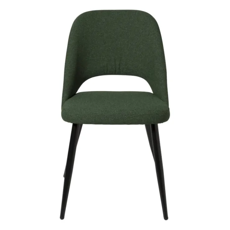 Xenos Eetkamerstoel Leonardo - groen - 82.5x61.5x48.5 cm- Eetkamerstoelen