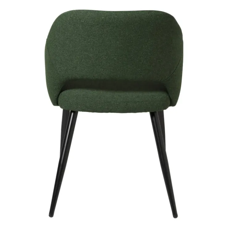 Xenos Eetkamerstoel Leonardo met armleuning - groen - 81x62.5x56 cm- Eetkamerstoelen