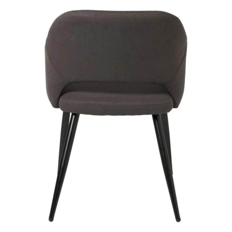 Xenos Eetkamerstoel Leonardo met armleuning - grijs - 81x62.5x56 cm- Eetkamerstoelen