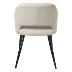 Xenos Eetkamerstoel Leonardo met armleuning - beige - 81x62.5x56 cm- Eetkamerstoelen