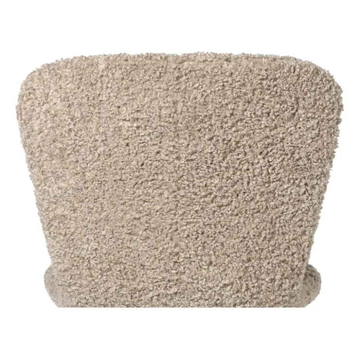 Xenos Eetkamerstoel Liz - beige - teddy - 83.5x55x45.4 cm- Eetkamerstoelen