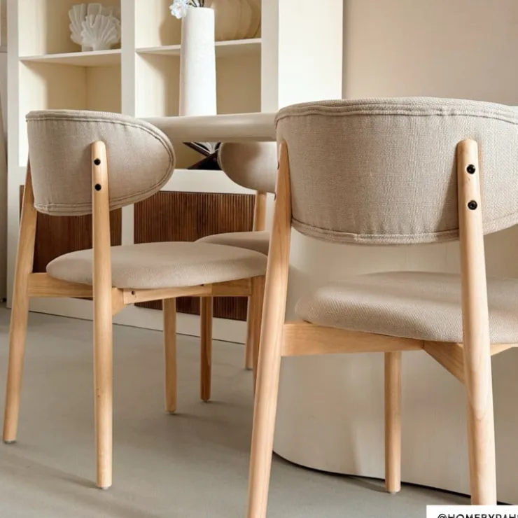 Xenos Eetkamerstoel Niki - wit - 78x55x54 cm- Eetkamerstoelen