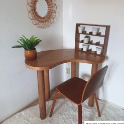 Xenos Eetkamerstoel Nordic - bruin - 80x53x42.5 cm- Eetkamerstoelen