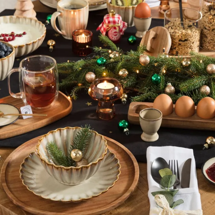 Xenos Eierdopje hout - voor 6 eieren- Eierdopjes|Kerstcadeaus