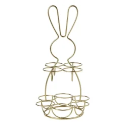 Xenos Eieren etagere haas - goudkleurig - ø17x31 cm- Etagères