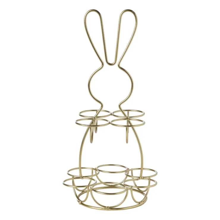 Xenos Eieren etagere haas - goudkleurig - ø17x31 cm- Etagères