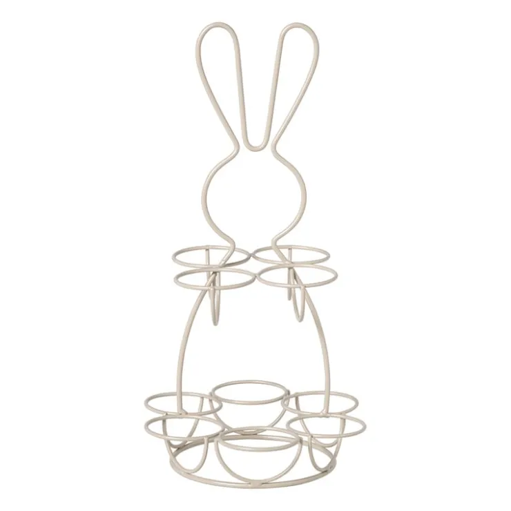 Xenos Eieren etagere haas - wit - ø17x31 cm- Etagères