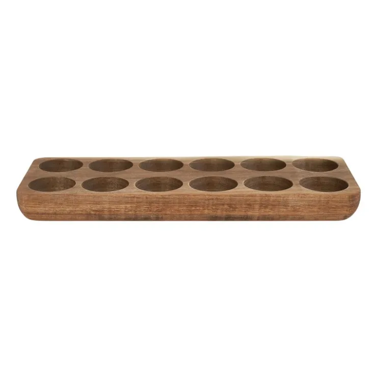 Xenos Eiertray hout - voor 12 eieren- Eierdopjes|Kerstcadeaus