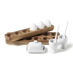 Xenos Eiertray hout - voor 12 eieren- Eierdopjes|Kerstcadeaus