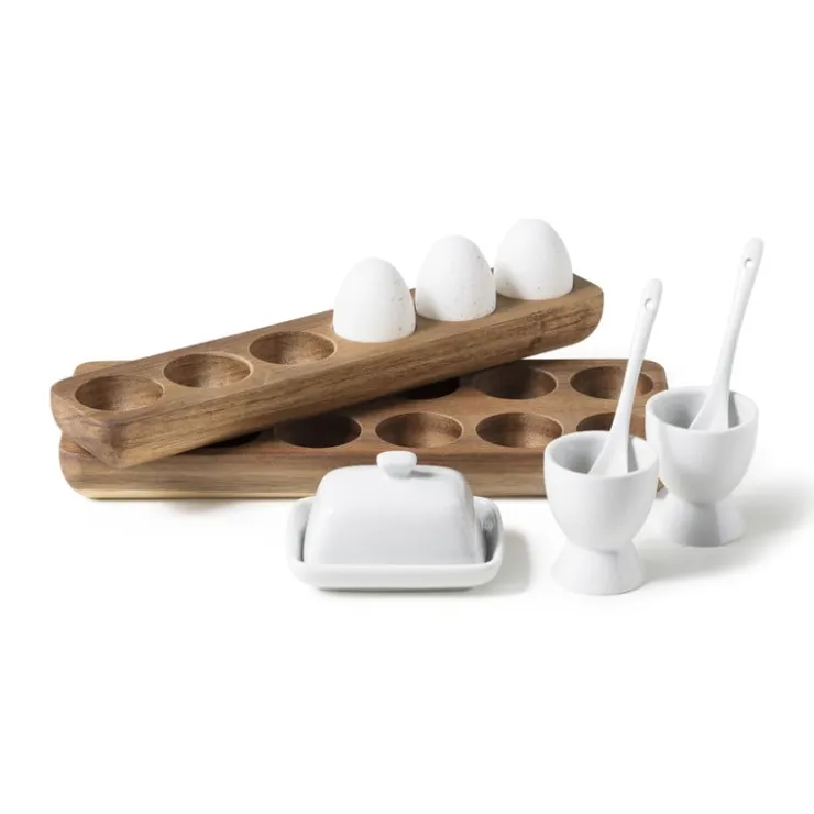 Xenos Eiertray hout - voor 12 eieren- Eierdopjes|Kerstcadeaus