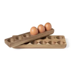Xenos Eiertray hout - voor 12 eieren- Eierdopjes|Kerstcadeaus