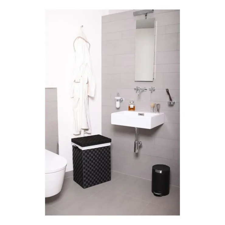 EKO pedaalemmer artistic - 5 liter - zwart- Badkamer Prullenbakken|Pedaalemmers