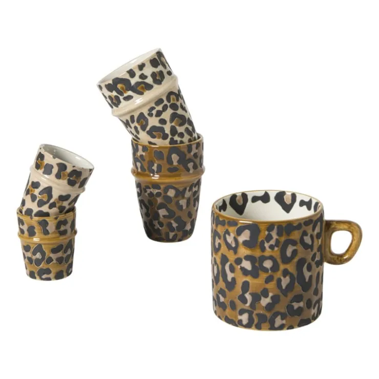 Xenos Espresso mok animal - beige - 100 ml- Mokken