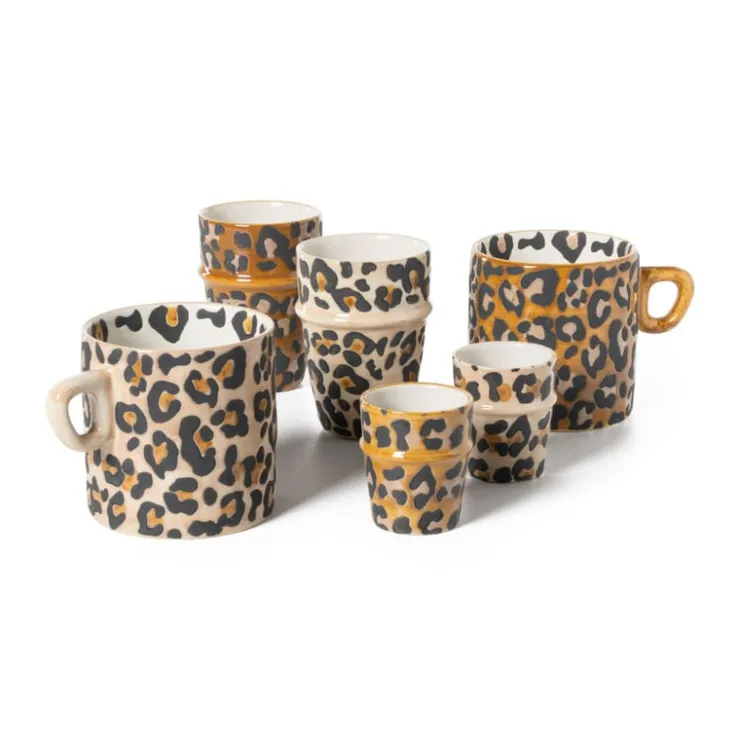 Xenos Espresso mok animal - beige - 100 ml- Mokken