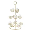 Xenos Etagere voor eieren - goud - 22x22x40,5 cm- Etagères|Eierdopjes