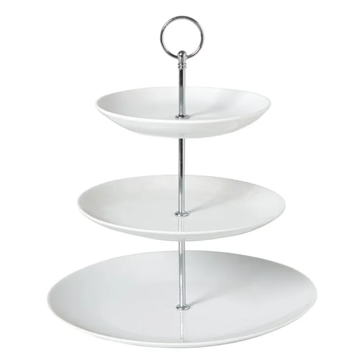 Xenos Etagère rond - wit - 16x21x26 cm- Etagères|Kerst Bakken