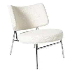 Xenos Fauteuil Amber - wit/zilverkleurig - 71.5x63x70.5 cm- Fauteuils