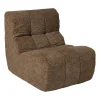 Xenos Fauteuil chenille - bruin - 87x72x66 cm- Fauteuils