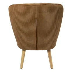 Xenos Fauteuil Didi corduroy - bruin - 77x60x69 cm- Fauteuils