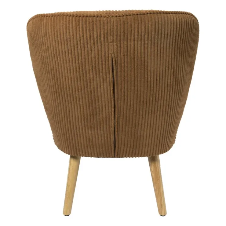 Xenos Fauteuil Didi corduroy - bruin - 77x60x69 cm- Fauteuils
