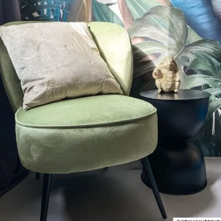 Xenos Fauteuil Frida - groen - 77x69x60 cm- Fauteuils