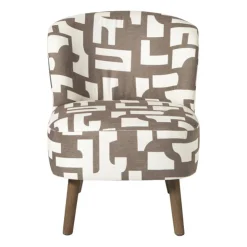 Xenos Fauteuil japandi - beige - 69x66x56 cm- Fauteuils