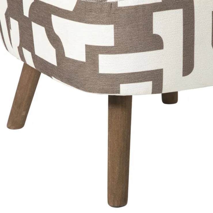 Xenos Fauteuil japandi - beige - 69x66x56 cm- Fauteuils