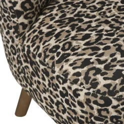 Xenos Fauteuil luipaard - bruin - 69x66x56 cm- Fauteuils