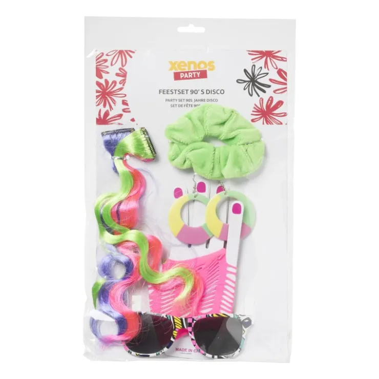 Xenos Feestset disco met accessoires - set van 8- Verkleedaccessoires