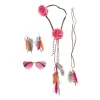 Xenos Feestset hippie met accessoires - set van 4- Verkleedaccessoires