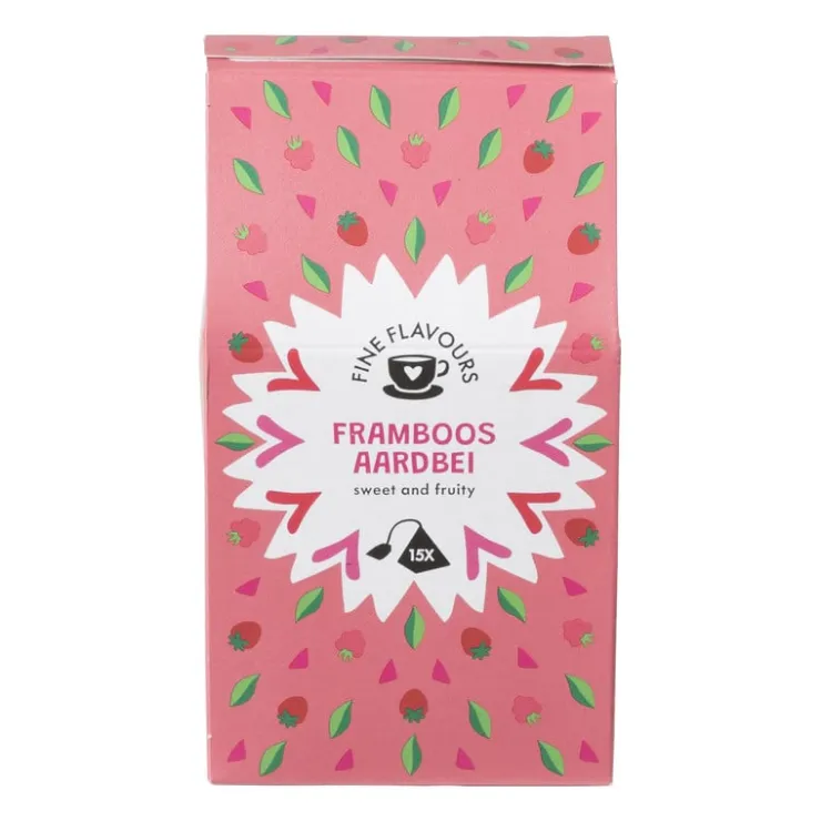 Xenos Fine flavours zwarte thee - aardbei - 15 piramide zakjes- Thee