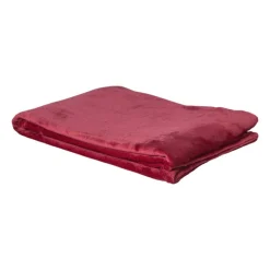 Xenos Fleece deken - bordeauxrood - 200x150 cm- Kerstcadeaus|Plaids