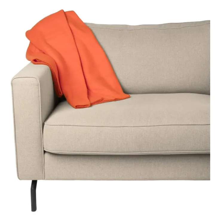 Xenos Fleece deken - oranje - 160x130 cm- Plaids