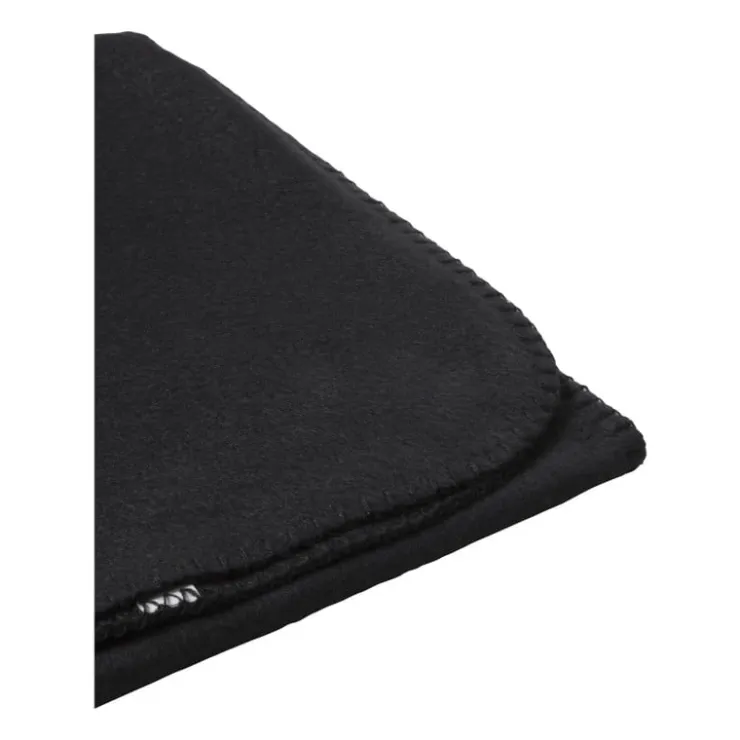 Xenos Fleece deken - zwart - 160x130 cm- Plaids