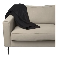 Xenos Fleece deken - zwart - 160x130 cm- Plaids