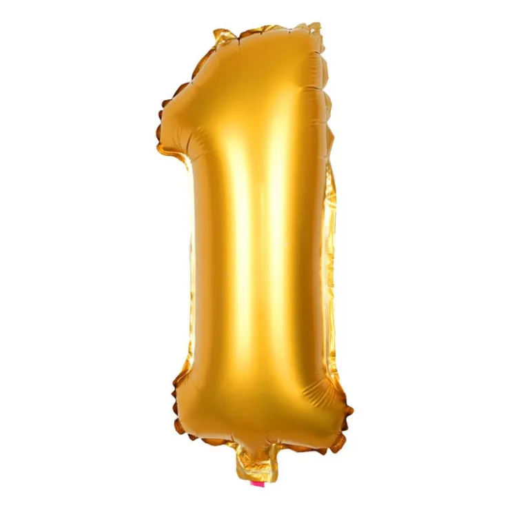 Xenos Folieballon XL - cijfer 1 - 60 cm- Ballonnen|Verjaardagen