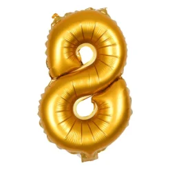 Xenos Folieballon XL - cijfer 8 - 60 cm- Ballonnen|Verjaardagen