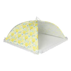 Xenos Foodcover citroen - geel/wit - 45x45 cm- Foodcovers|Buitenservies