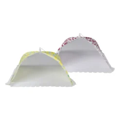 Xenos Foodcover citroen - geel/wit - 45x45 cm- Foodcovers|Buitenservies